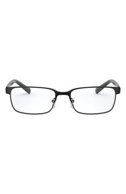 AX Armani Exchange 56mm Rectangular Reading Glasses in Matte Black