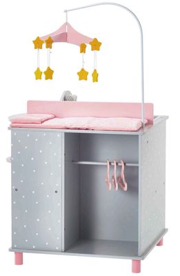 Teamson Kids Olivia's Little World Baby Doll Changing Station in Gray