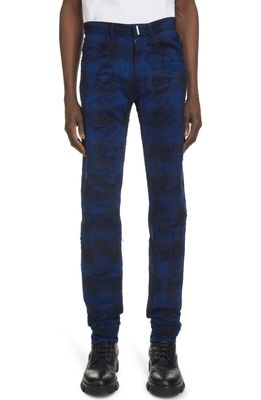 Givenchy Slim Fit Ombre Rip & Repair Jeans in 400-Blue