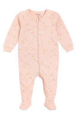 Petit Lem Confetti Fitted Footie Pajamas in Lt. Pink