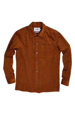 NN07 Basso Cotton Shirt Jacket in Tobacco