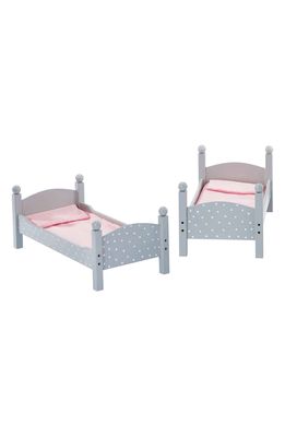Teamson Kids Olivia's Little World Doll Polka Dot Double Bunk Bed in Gray