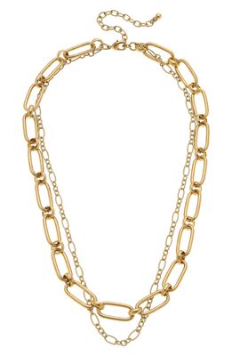 Canvas Jewelry Everly Layered Chain Necklace in Gold
