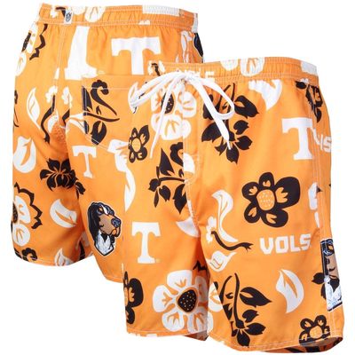 Men's Wes & Willy Tennessee Orange Tennessee Volunteers Floral Volley Logo Swim Trunks