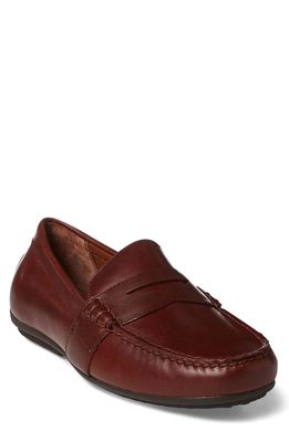 Polo Ralph Lauren Reynold Driving Shoe in Deep Saddle Tan Leather