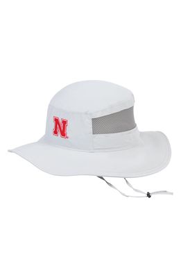Men's Columbia Gray Nebraska Huskers Bora Bora Booney II Bucket Hat