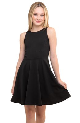 Un Deux Trois Kids' Sleeveless Dress in Black