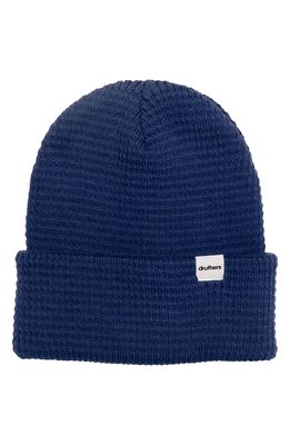 Druthers Organic Cotton Waffle Knit Beanie in Navy
