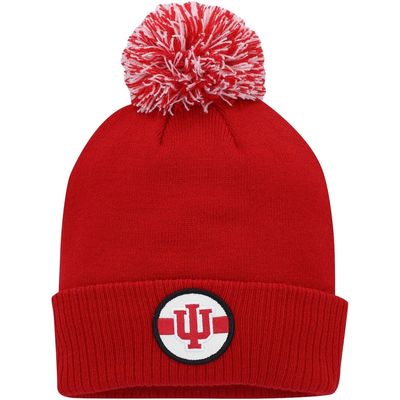 Men's adidas Crimson Indiana Hoosiers Sideline Coaches Cuffed Knit Hat with Pom