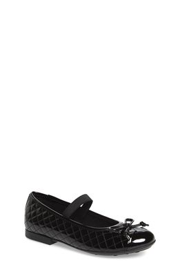 Geox Plie Mary Jane Flat in Black/Black