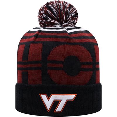 Men's Top of the World Black/Maroon Virginia Tech Hokies Colossal Cuffed Knit Hat with Pom