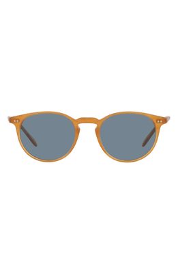 Oliver Peoples Riley 49mm Round Sunglasses in Amber