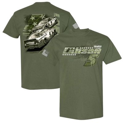 Men's Hendrick Motorsports Team Collection Olive Kyle Larson HendrickCars.com NASCAR Salutes T-Shirt