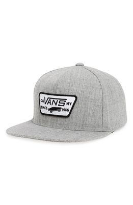 Vans 'Full Patch' Snapback Hat in Heather Grey