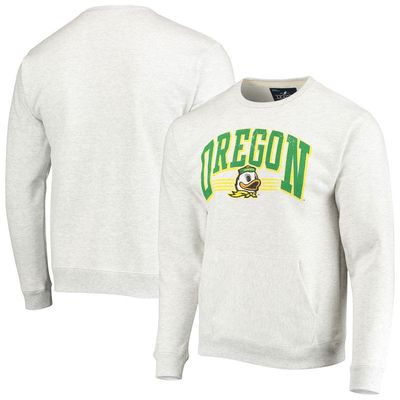 Men's League Collegiate Wear Heathered Gray Oregon Ducks Upperclassman Pocket Pullover Sweatshirt in Heather Gray