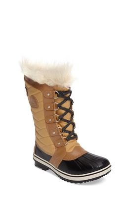 SOREL Tofino II Faux Fur Lined Waterproof Boot in Curry/Elk