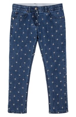 Stella McCartney Kids ' Embroidered Stars Organic Cotton Jeans in Blue