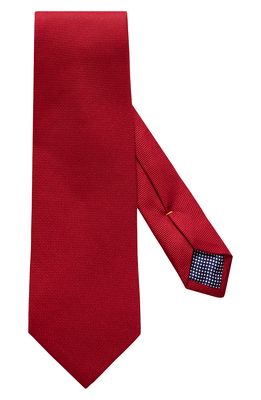 Eton Solid Silk Tie in Red