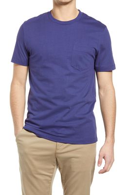 French Connection Men's Short Sleeve Pocket T-Shirt in Blue Ribbon