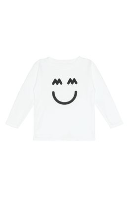 Miles and Milan The Happy Long Sleeve Graphic Tee in White