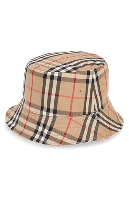 Burberry Heavy Check Bucket Hat in Archive Beige