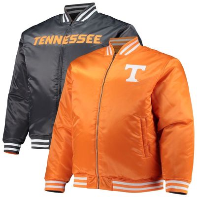PROFILE Men's Tennessee Orange/Black Tennessee Volunteers Big & Tall Reversible Satin Full-Zip Jacket