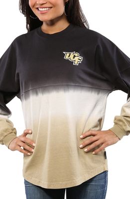 Women's Black UCF Knights Ombre Long Sleeve Dip-Dyed Spirit Jersey