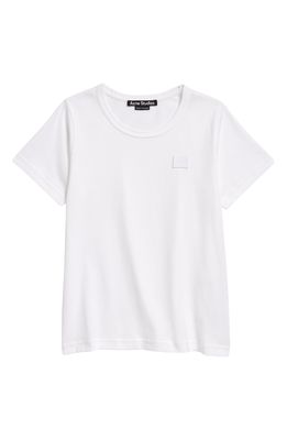 Acne Studios Kids' Mini Nash Face Patch T-Shirt in Optic White
