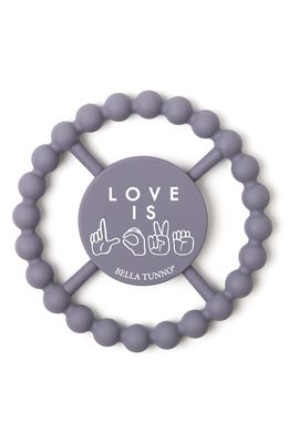 Bella Tunno Love is Love Silicone Teether in Grey