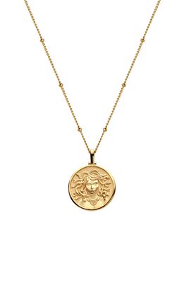 Awe Inspired Mini Medusa Necklace in Gold Vermeil