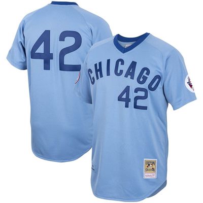 Men's Mitchell & Ness Bruce Sutter Light Blue Chicago Cubs Road 1976 Cooperstown Collection Authentic Jersey