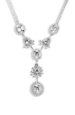 CRISTABELLE Crystal Y-Necklace in Crystal/Silver