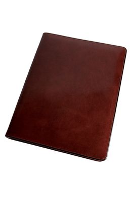 Bosca Leather Letter Pad Cover in Brown Old Leather