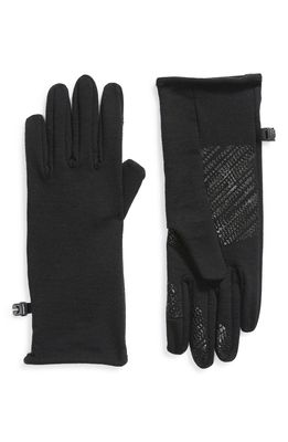 Icebreaker Quantum Touchscreen Compatible Merino Wool Gloves in Black