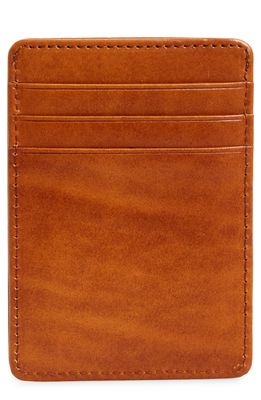 Bosca Old Leather Front Pocket Wallet in Saddle