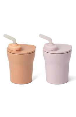 Miniware Set of 2 1-2-3 Sip Cups in Cotton Candy/Toffee