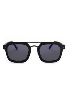Grey Ant Notizia 51mm Rectangle Sunglasses in Black/Blue