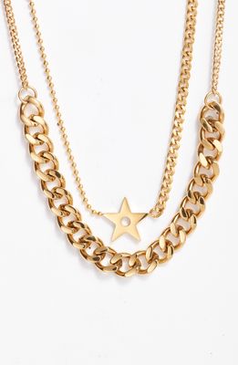 Bracha Astro Mixed Chain Layered Necklace in Gold
