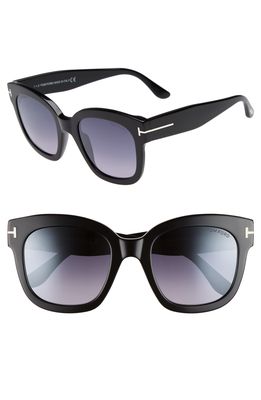 Tom Ford Beatrix 52mm Sunglasses in Shiny Black/Smoke Mirror