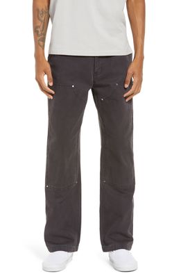 Dickies Double Front Duck Canvas Pants in Stonewashed Black
