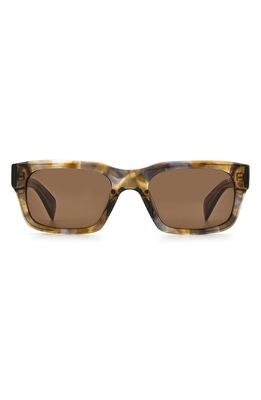 rag & bone 53mm Rectangular Sunglasses in Beige /Brown