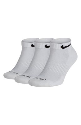 Nike Dry 3-Pack Everyday Plus Cushion Low Training Socks in White/Black