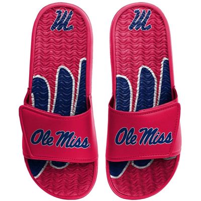 Men's FOCO Ole Miss Rebels Wordmark Gel Slide Sandals in Red