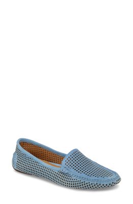 patricia green 'Barrie' Flat in French Blue Suede