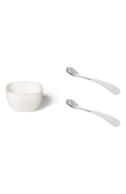 Avanchy First Steps La Petite Bowl & Spoons Set in White