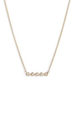 Dana Rebecca Designs Lulu Jack Bezel Diamond Bar Necklace in Yellow Gold/Dia