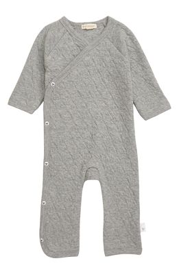 Burt's Bees Baby Quilted Organic Cotton Romper in Heather Grey