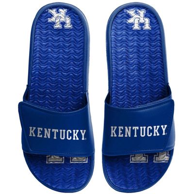 Men's FOCO Kentucky Wildcats Wordmark Gel Slide Sandals in Blue