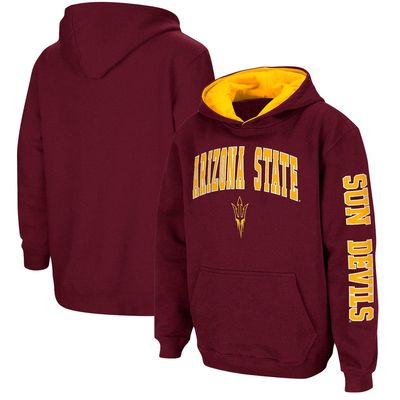 Youth Colosseum Maroon Arizona State Sun Devils 2-Hit Team Pullover Hoodie