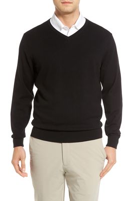 Cutter & Buck Lakemont V-Neck Sweater in Black